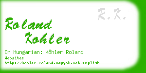 roland kohler business card